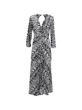 RIXO ruffled zebra-print maxi dress